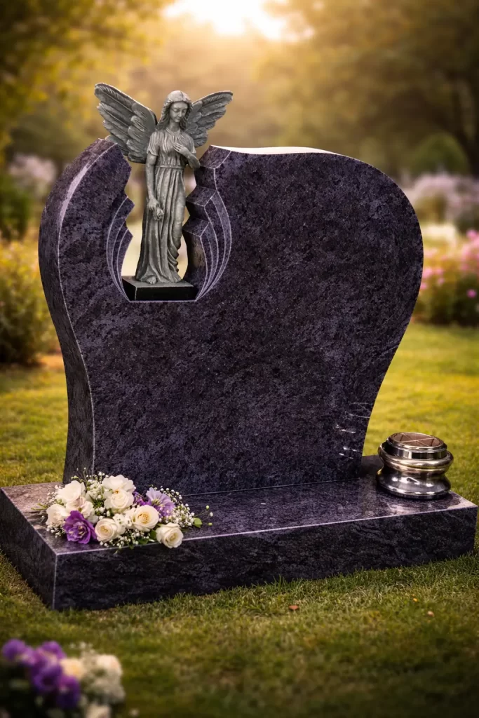 angel headstone | Faith Stones UK angel headstone